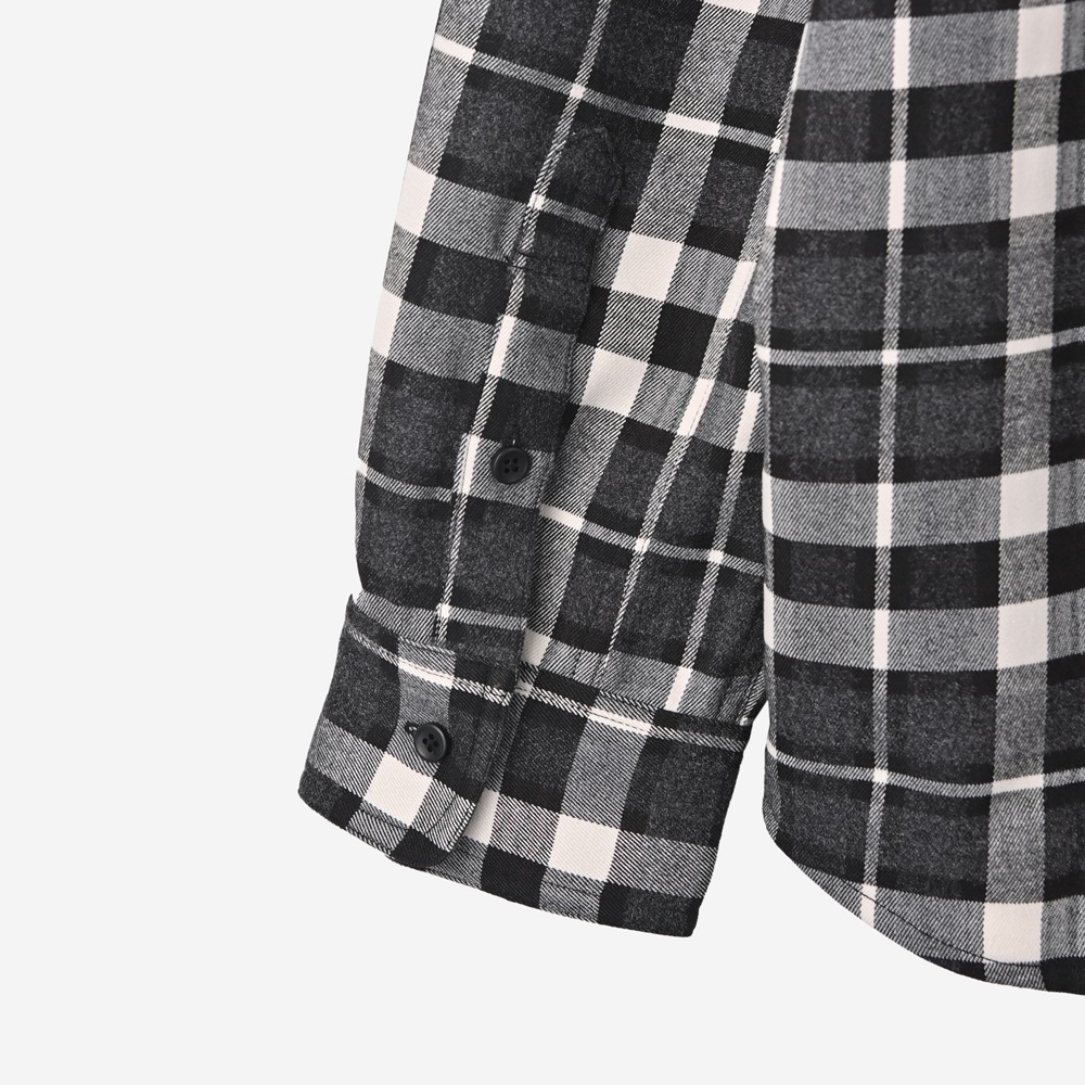 ��ReZARD��Metal Plate Long Sleeve Check Shirt
