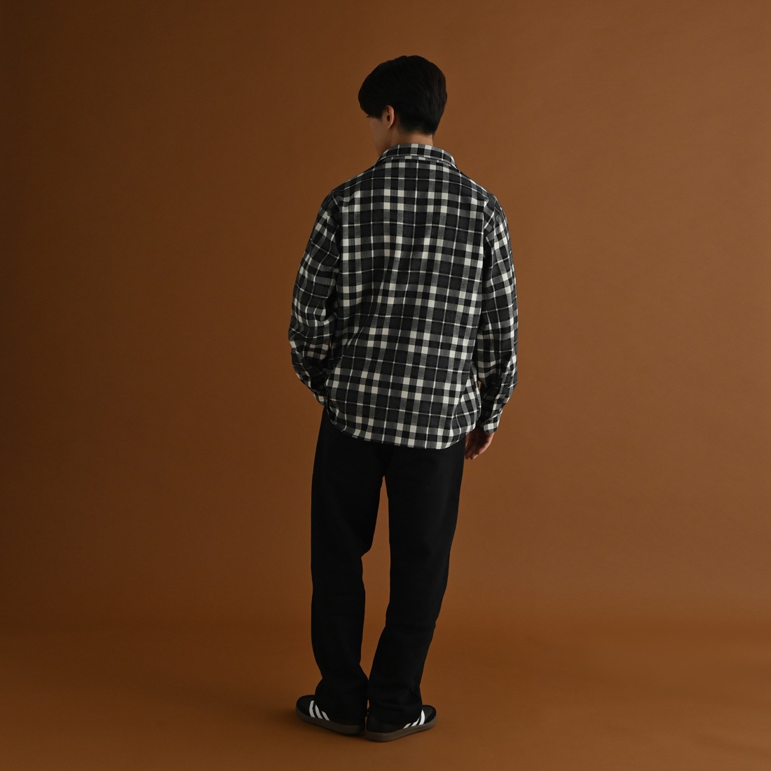 ��ReZARD��Metal Plate Long Sleeve Check Shirt
