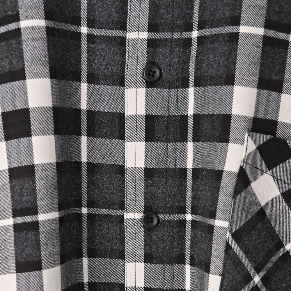 ��ReZARD��Metal Plate Long Sleeve Check Shirt