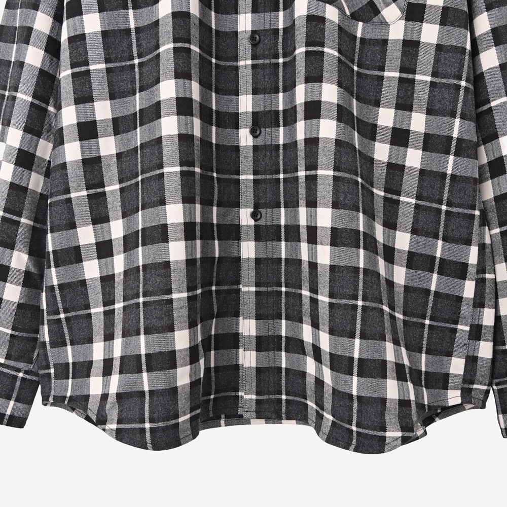 ��ReZARD��Metal Plate Long Sleeve Check Shirt