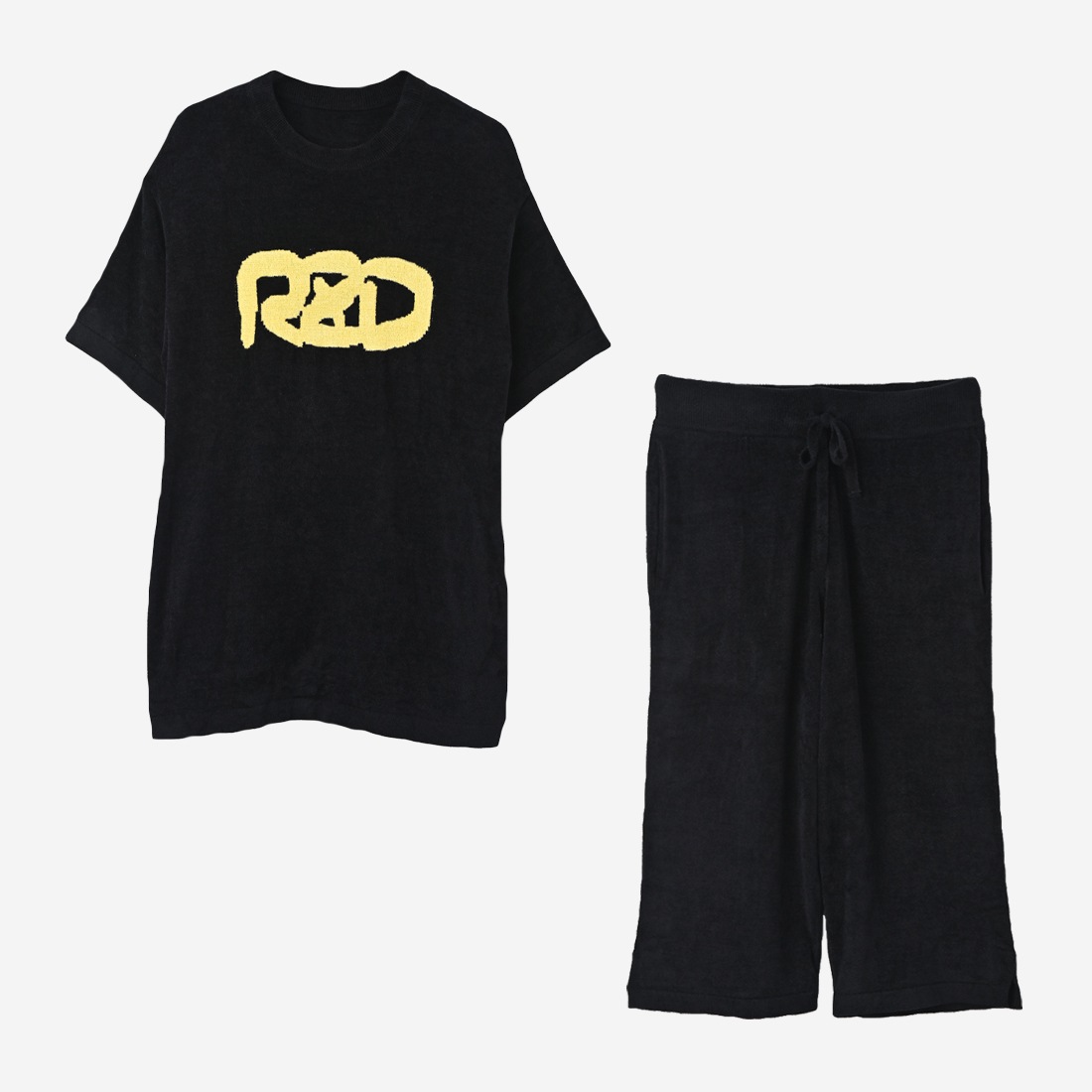 ReZARDSETUP Towel fabric Room Wear Small LogoCropped pants