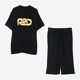 ReZARDSETUP Towel fabric Room Wear Small LogoCropped pants