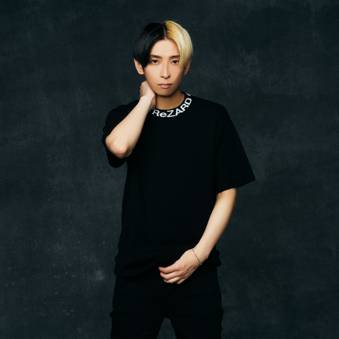 【ReZARD】Short Sleeve Logo Neck Knit Sweater