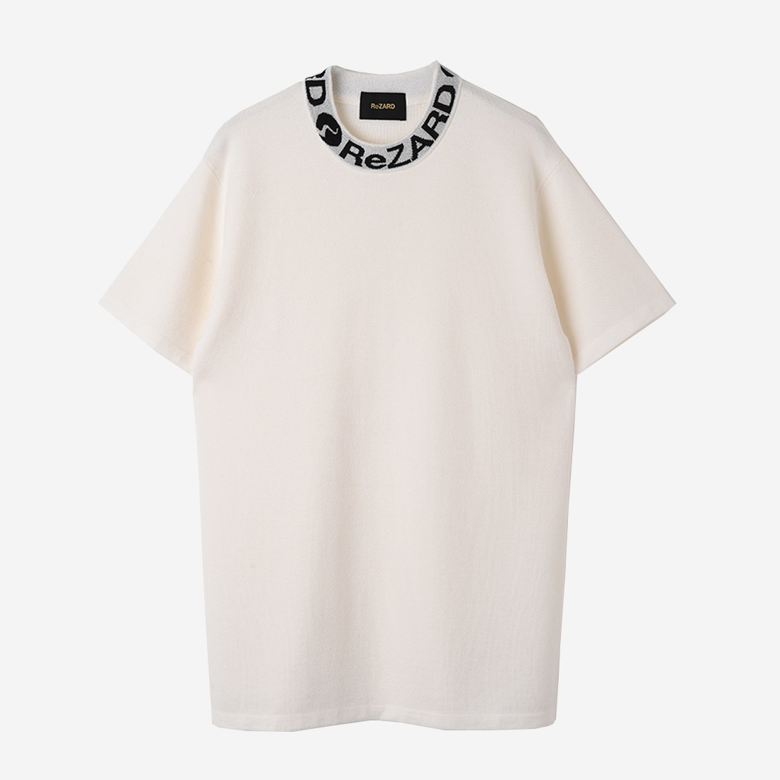 【ReZARD】Short Sleeve Logo Neck Knit Sweater