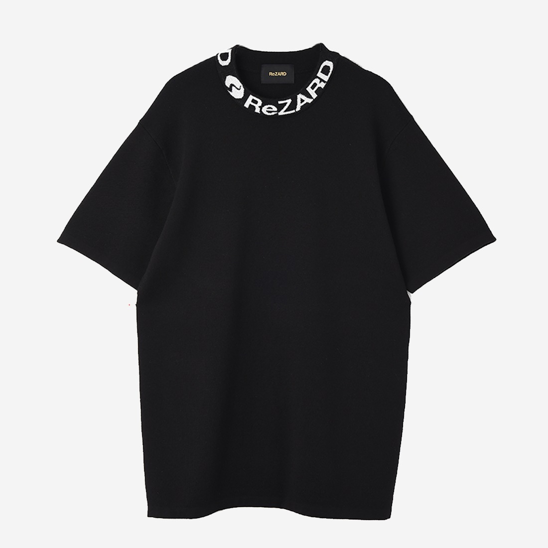 【ReZARD】Short Sleeve Logo Neck Knit Sweater