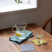 【shesay】リバーシブル コースター - リネン ナチュラル