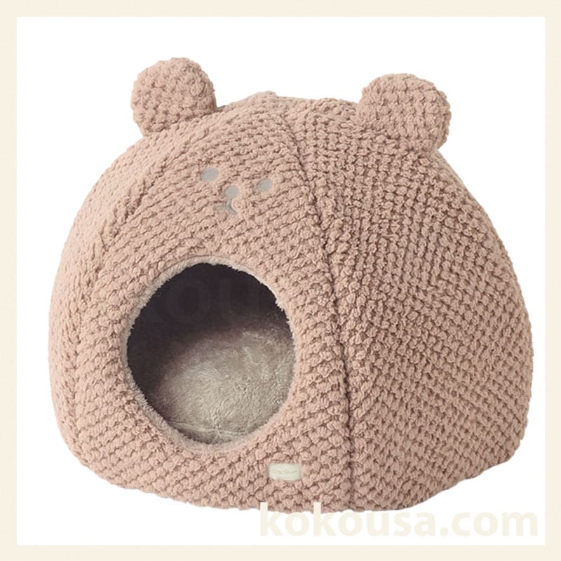 くまさんのモコモコベッド カフェオレ