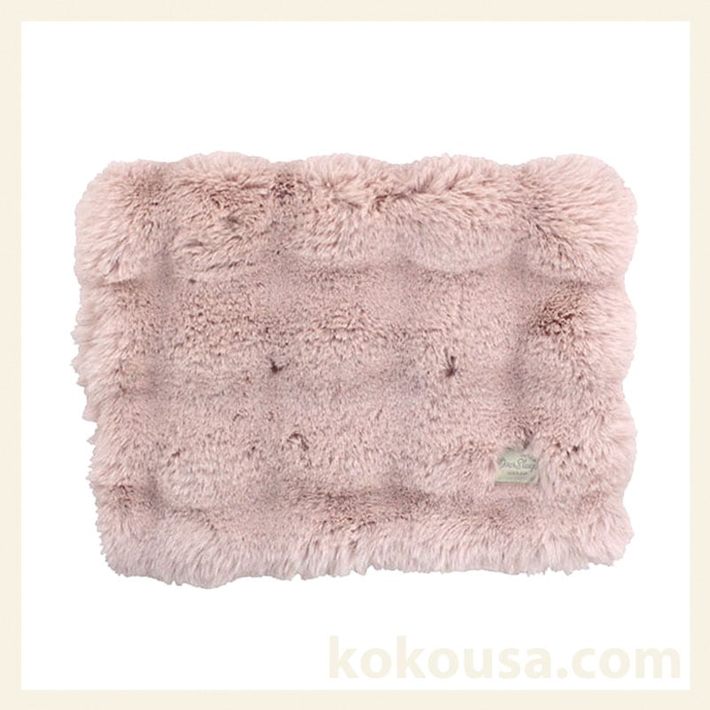 ブロックファー敷パッド ピンク