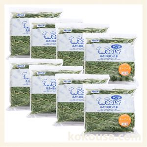 ポイント5倍【同梱不可】高原の朝採り牧草 オーツヘイ 400g×8個入の