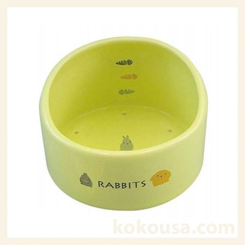 うさぎのフード付食器（陶器製）