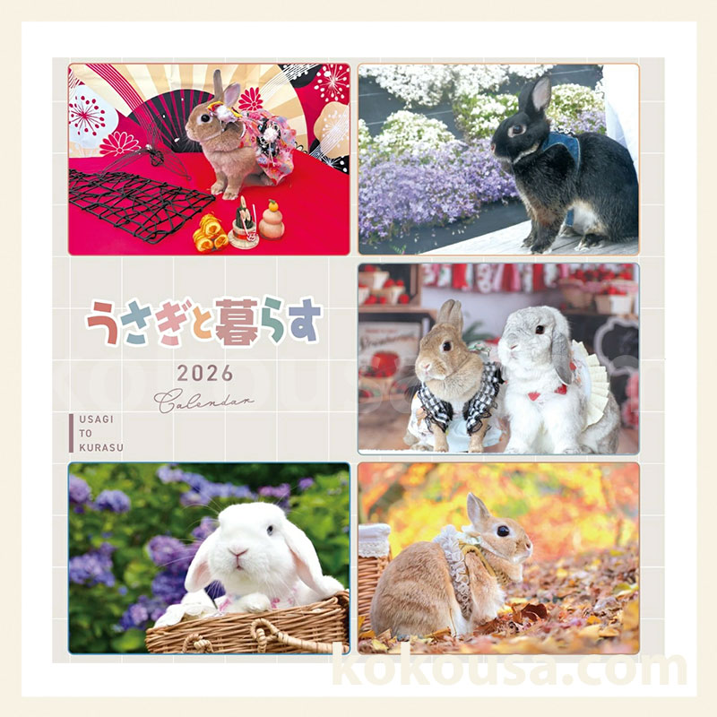 うさぎと暮らすカレンダー2026（大判・壁掛式）