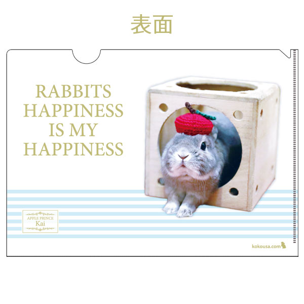 りんごKaiくん Rabbits happiness A4クリアファイル