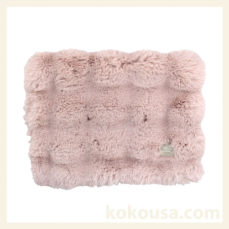 ブロックファー敷パッド ピンク