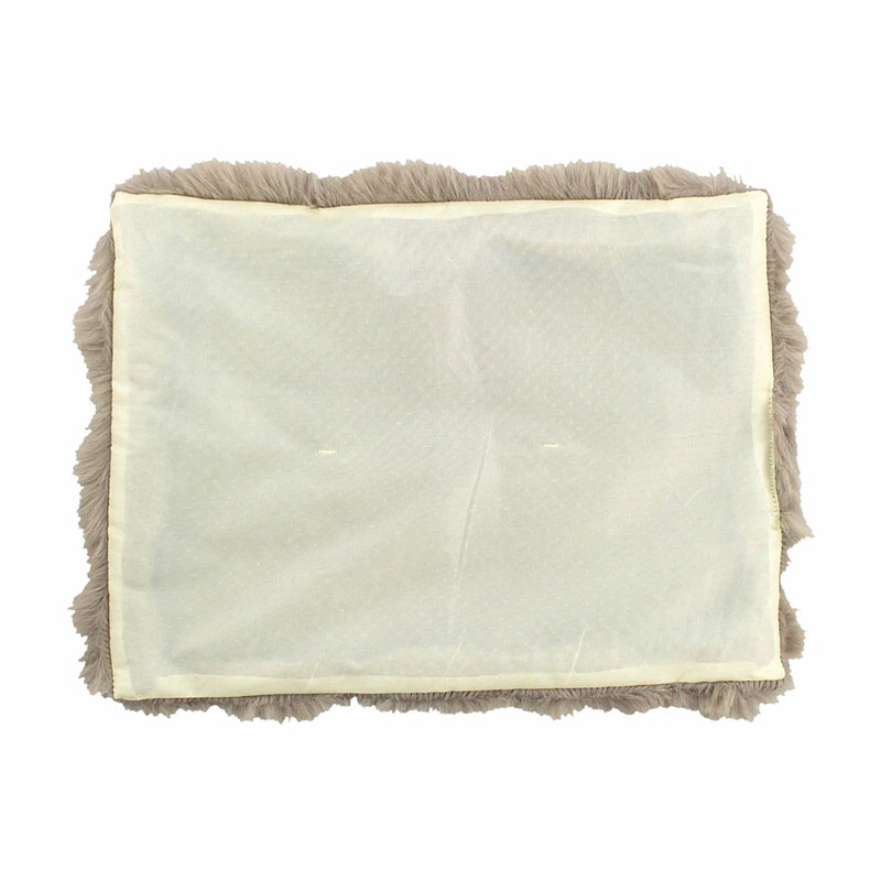 ブロックファー敷パッド ミルクティー