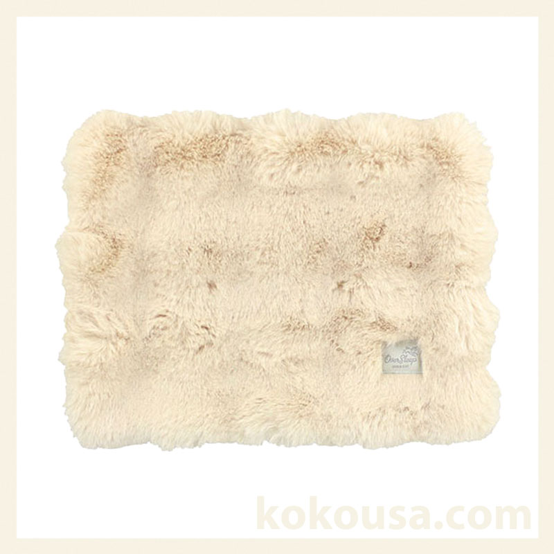 ブロックファー敷パッド ミルクティー