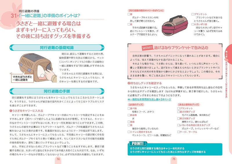 うさぎと暮らす人のための 防災バイブル うさ飼いさんに必要な備えと知識