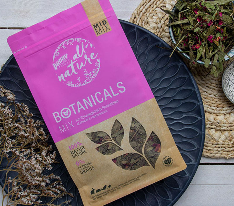 bunnyNATURE バニーネイチャー ボタニカル MIX ヘラオオバコ & ローズ  120g