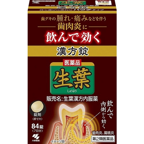 【第2類医薬品】生葉漢方錠　【84錠】(小林製薬)