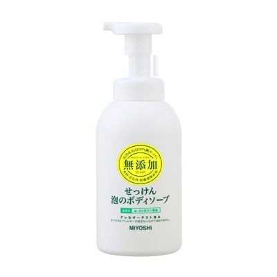 ミヨシ無添加せっけん泡のボディソープポンプ【５００ｍｌ】（ミヨシ石鹸）　「(○)店舗取置可」