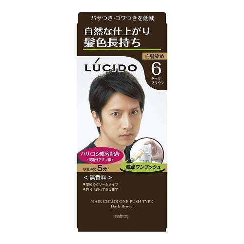 ルシード　ワンプッシュケアカラー　ダークブラウン　(医薬部外品) 【1剤50ｇ・2剤50ｇ】(マンダム)　「(○)店舗取置可」