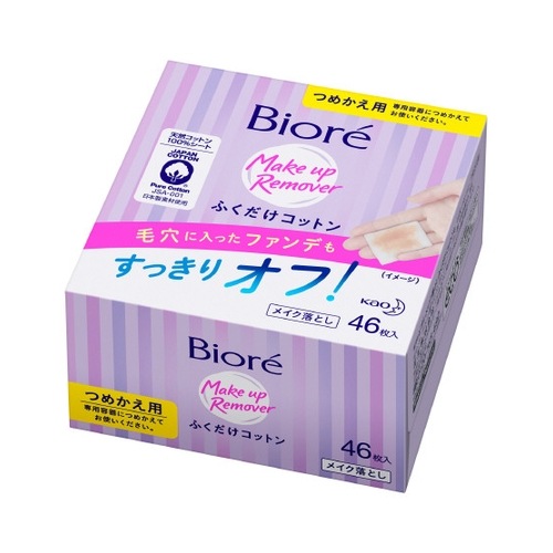花王　ビオレ　メイク落とし　ふくだけコットン　つめかえ用　【46枚】(花王)　