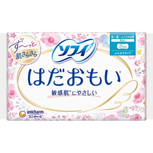 ソフィ　はだおもい　ふつうの日用　羽なし　【32コ入】(ユニ・チャーム)