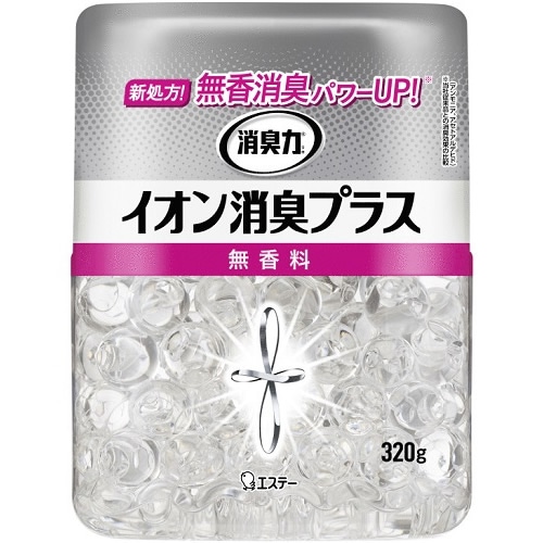【得ダ値ＧＯＧＯ】消臭力クリアビーズ　イオン消臭プラス　本体　無香料【320g】（エステー）