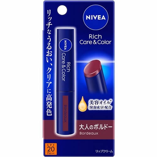 ニベア　リッチケア＆カラーリップ　ボルドー　【2g】(花王)　