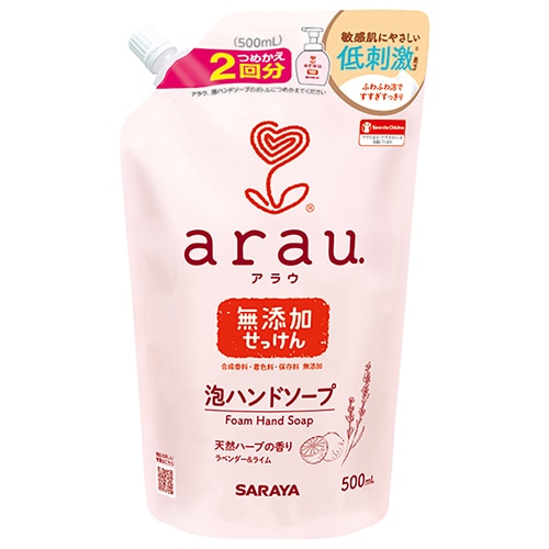 arau.(アラウ)　泡ハンドソープ　詰替　【500ml】(サラヤ)　「(○)店舗取置可」