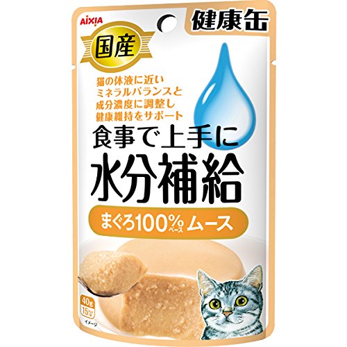 健康缶パウチ　水分補給　まぐろムース　【40g】(アイシア)　「(○)店舗取置可」