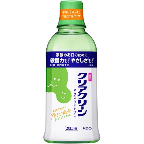 クリアクリーンマウスウォッシュ　ライトミント(薬用洗口液)　【600ml】(花王)　