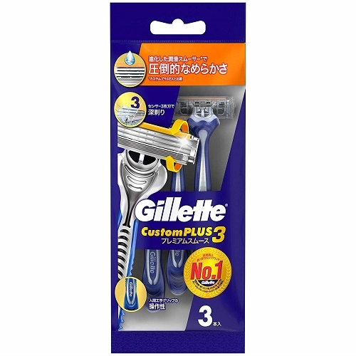 ジレット　カスタムプラス３　プレミアムスムース　【3本入】(P&G)　