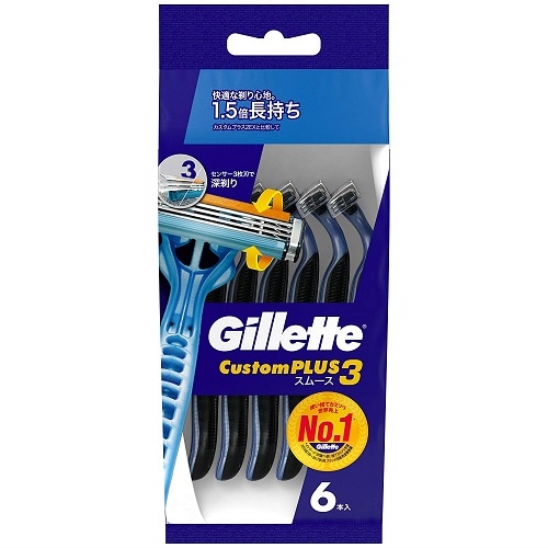 ジレット　カスタムプラス３　スムース　【6本入】(P&G)　