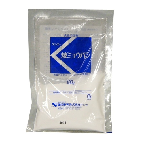 【食品添加物】焼ミョウバン 【100g】(健栄製薬)