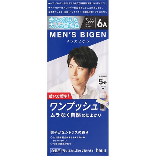 メンズビゲン　ワンプッシュ　６Ａ　アッシュブラウン　【40g+40g】(ホーユー)