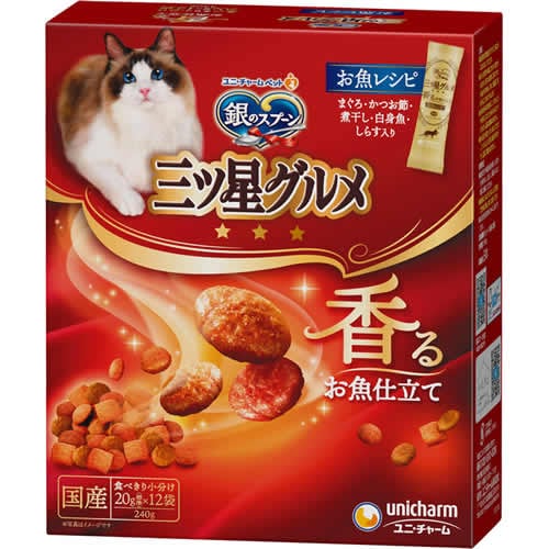 【得ダ値ＧＯＧＯ】銀のスプーン　三ツ星グルメ　お魚レシピ　【240g】(ユニ・チャーム)