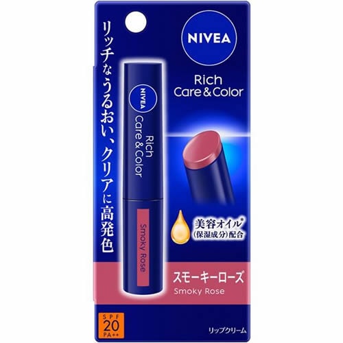 ニベア　リッチケア＆カラーリップ　スモーキーローズ　【２g】(花王)　