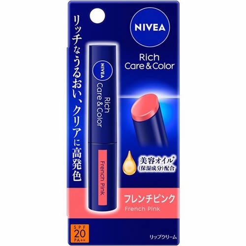 ニベア　リッチケア＆カラーリップ　フレンチピンク　【２g】(花王)　