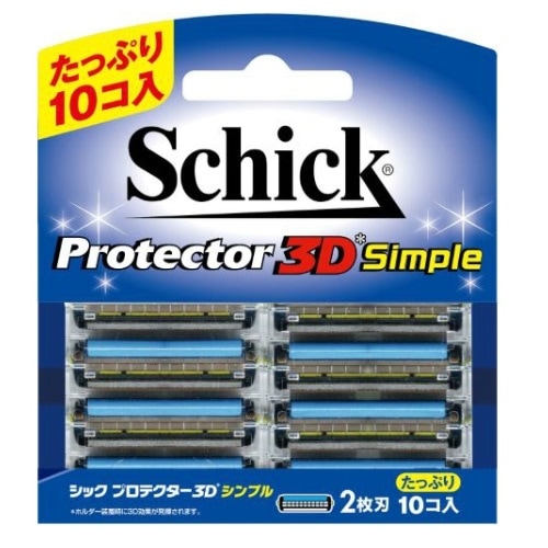 Schick(シック)　プロテクター３Ｄシンプル替刃【10コ入】（シック・ジャパン）　「(○)店舗取置可」