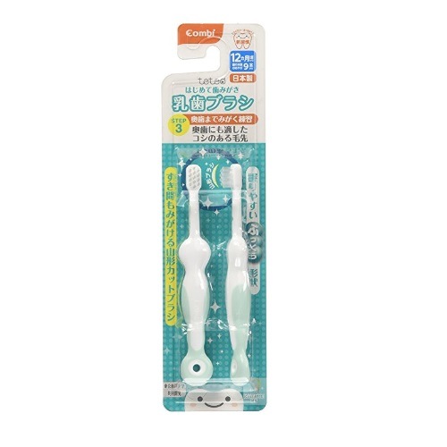 テテオ はじめて歯みがき 乳歯ブラシSTEP3【2本】(コンビ)