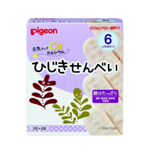 元気アップカルシウム　ひじきセンベイ　６ヵ月頃～【１２ｇ（２枚×６袋）】（ピジョン）　