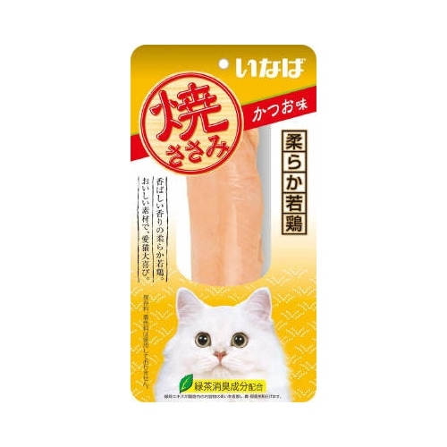 ＱＹＳ－０３焼ささみかつお味【1本】（いなばペットフード）　