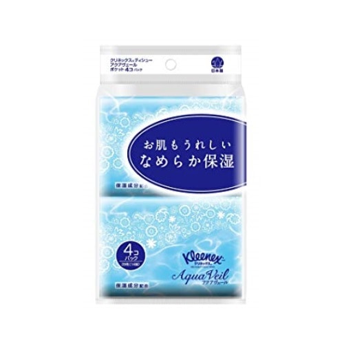 クリネックス ティシュー アクアヴェール ポケット　【4コパック】(クレシア)　「(×)店舗取置不可」
