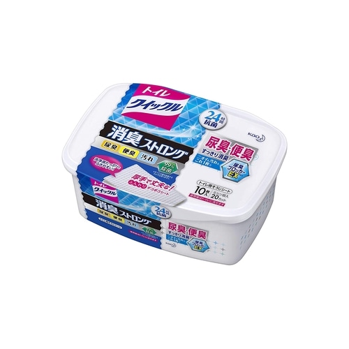 トイレクイックル　消臭ストロング　容器入　【10枚】(花王)　