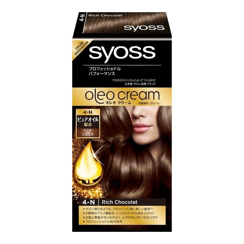 【得ダ値ＧＯＧＯ】サイオス　オレオクリームヘアカラー　４Ｎ【５０ｇ＋５０ｇ】（シュワルツコフヘンケル）　「(○)店舗取置可」