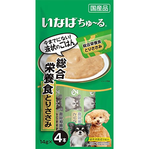 犬用ちゅ～る　総合栄養食　とりささみ　【14g×4本入】(いなばペットフード)　「(○)店舗取置可」