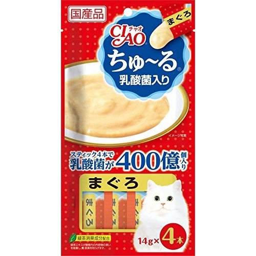 チャオ　ちゅーる　乳酸菌入り　まぐろ　【14g×4本入】(いなばペットフード)　「(○)店舗取置可」