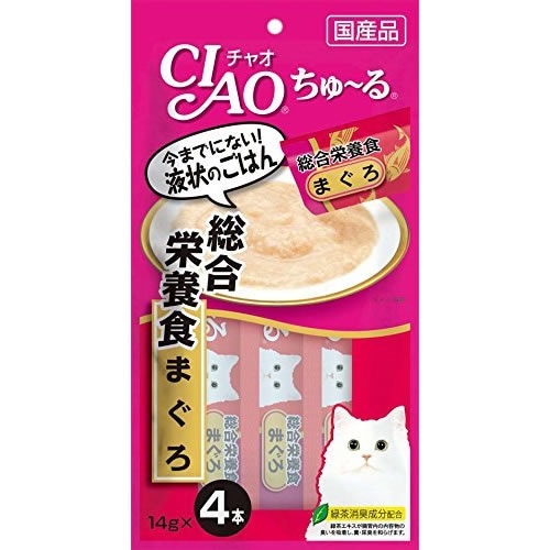 チャオ　ちゅーる　総合栄養食　まぐろ　【14g×4本入】(いなばペットフード)　