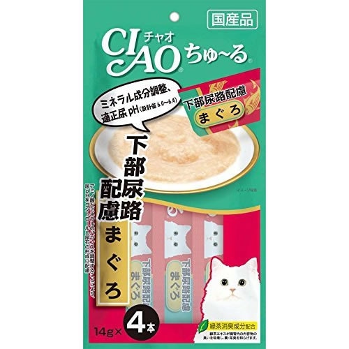 チャオ　ちゅーる　下部尿路配慮　まぐろ　【14g×4本入】(いなばペットフード)　