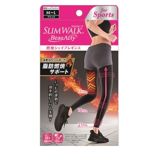 スリムウォーク　ビューアクティ　燃焼シェイプレギンス M～L　【1個】(ピップ)　「(×)店舗取置不可」